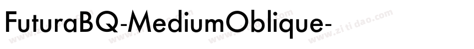 FuturaBQ-MediumOblique字体转换