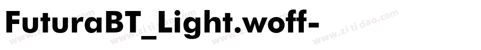 FuturaBT_Light.woff字体转换