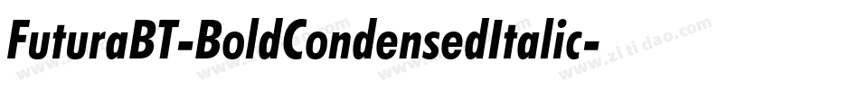 FuturaBT-BoldCondensedItalic字体转换