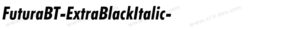 FuturaBT-ExtraBlackItalic字体转换