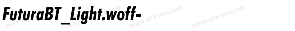 FuturaBT_Light.woff字体转换