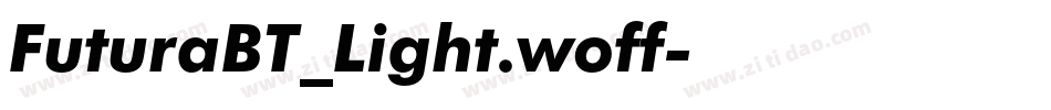 FuturaBT_Light.woff字体转换