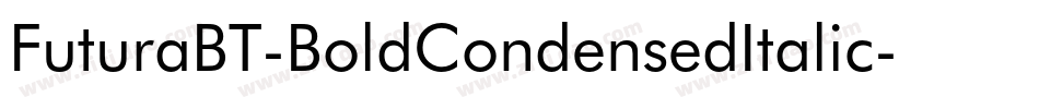 FuturaBT-BoldCondensedItalic字体转换