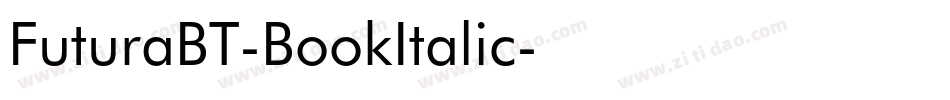 FuturaBT-BookItalic字体转换