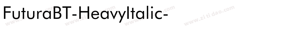 FuturaBT-HeavyItalic字体转换
