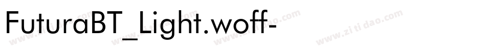 FuturaBT_Light.woff字体转换