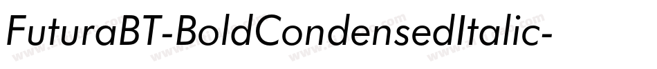 FuturaBT-BoldCondensedItalic字体转换