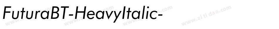 FuturaBT-HeavyItalic字体转换