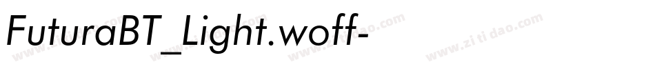 FuturaBT_Light.woff字体转换