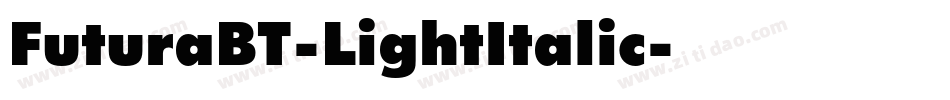 FuturaBT-LightItalic字体转换