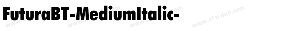 FuturaBT-MediumItalic字体转换