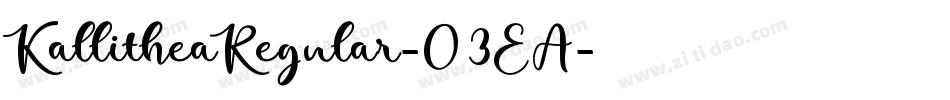 KallitheaRegular-O3EA字体转换