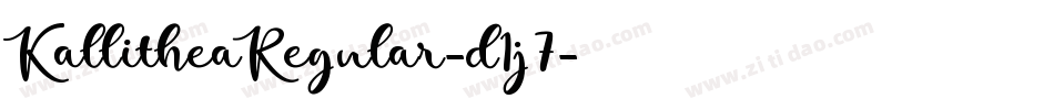 KallitheaRegular-d1j7字体转换