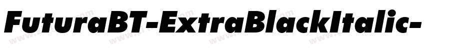 FuturaBT-ExtraBlackItalic字体转换