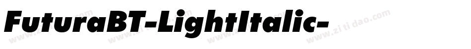 FuturaBT-LightItalic字体转换