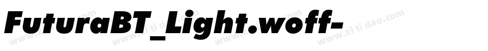 FuturaBT_Light.woff字体转换