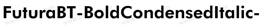 FuturaBT-BoldCondensedItalic字体转换