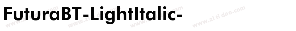 FuturaBT-LightItalic字体转换
