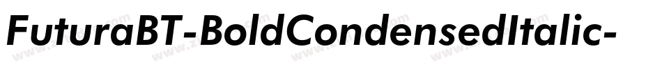 FuturaBT-BoldCondensedItalic字体转换