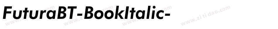 FuturaBT-BookItalic字体转换