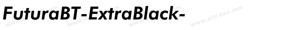 FuturaBT-ExtraBlack字体转换
