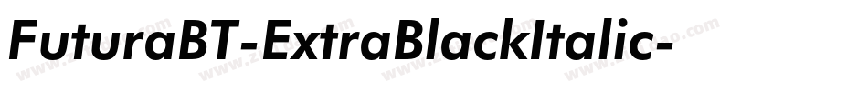 FuturaBT-ExtraBlackItalic字体转换