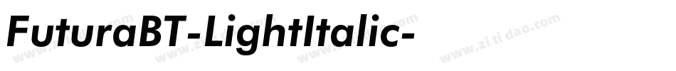 FuturaBT-LightItalic字体转换