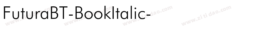 FuturaBT-BookItalic字体转换
