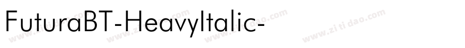 FuturaBT-HeavyItalic字体转换