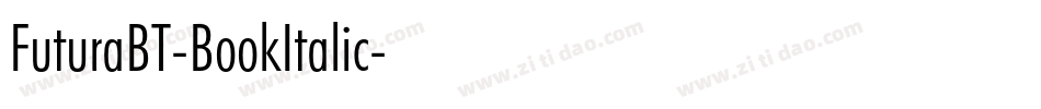 FuturaBT-BookItalic字体转换