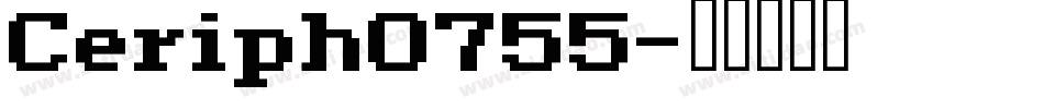 Ceriph0755字体转换