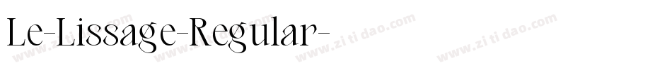 Le-Lissage-Regular字体转换
