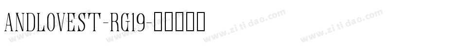 AndLoveSt-rG19字体转换
