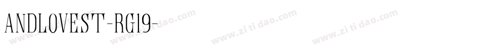 AndLoveSt-rG19字体转换