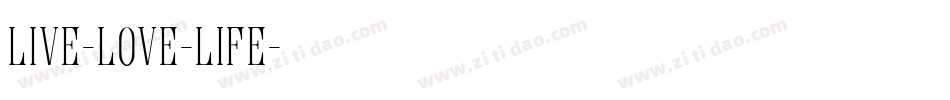 Live-love-life字体转换