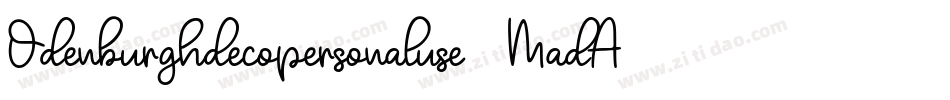 Odenburghdecopersonaluse-8MadA字体转换