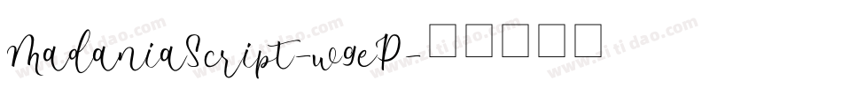 MadaniaScript-w9eP字体转换