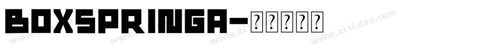 BoxspringA字体转换
