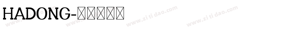 HADONG字体转换