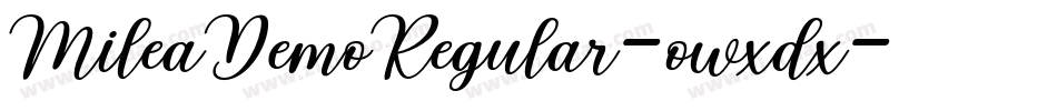 MileaDemoRegular-owxdx字体转换