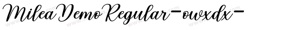 MileaDemoRegular-owxdx字体转换