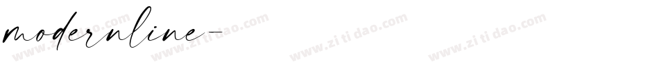 modernline字体转换