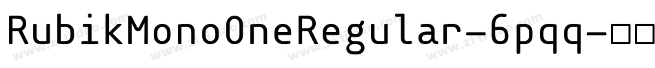 RubikMonoOneRegular-6pqq字体转换