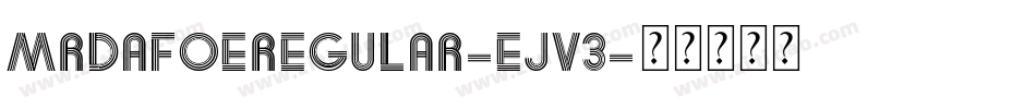 MrDafoeRegular-eJV3字体转换