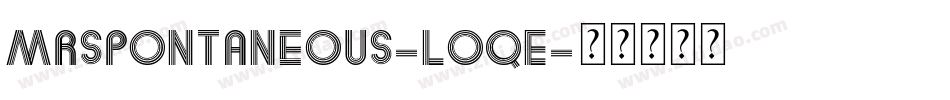 MrSpontaneous-LOqE字体转换