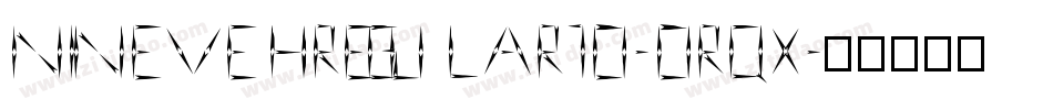 NinevehRegular10-0rqX字体转换