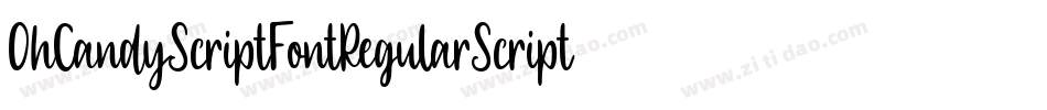 OhCandyScriptFontRegularScript-Wjrv字体转换