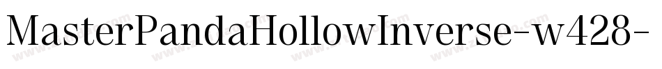 MasterPandaHollowInverse-w428字体转换