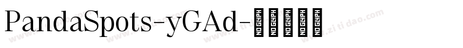 PandaSpots-yGAd字体转换