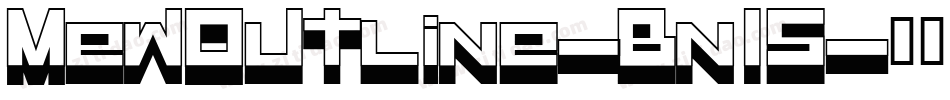 MewOutline-Bn15字体转换